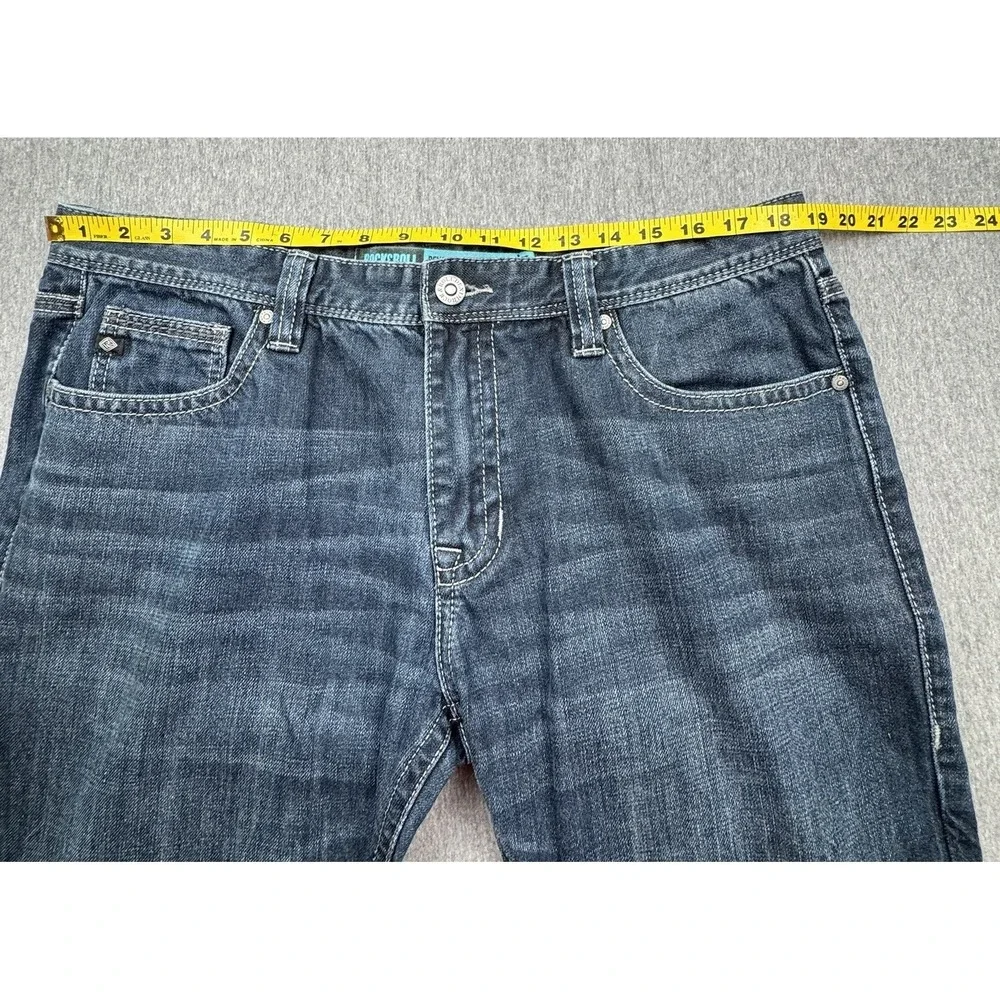 Rock&Roll Denim Jeans Revolver Slim Straight Leg Men's Sz 38x34 Western Cowboy‎